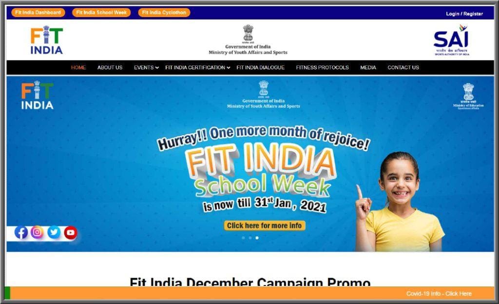 Fit India Registration