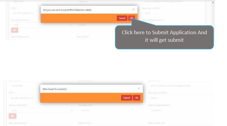 FIRST DECLARATION SUBMIT PROCESS