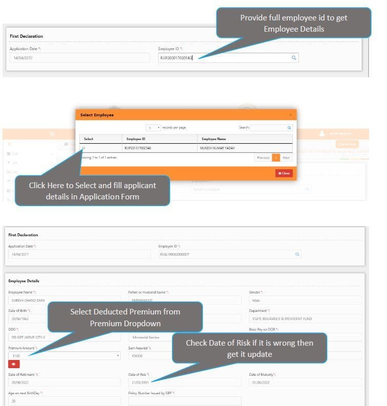 FIRST DECLARATION SUBMIT PROCESS