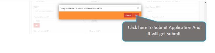 FIRST DECLARATION SUBMIT PROCESS