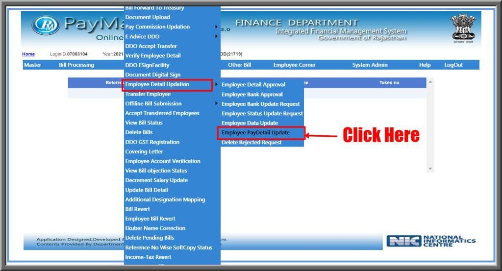 Rajasthan Teachers Web Portal Paymanager Pay Detail Update Online
