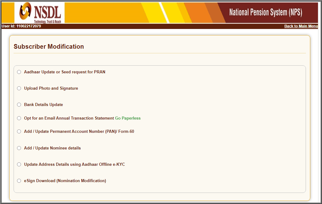 Rajasthan Teachers Web Portal NPS Account Bank Detail Update