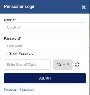 Rajasthan Teachers Web Portal Pensioner Login