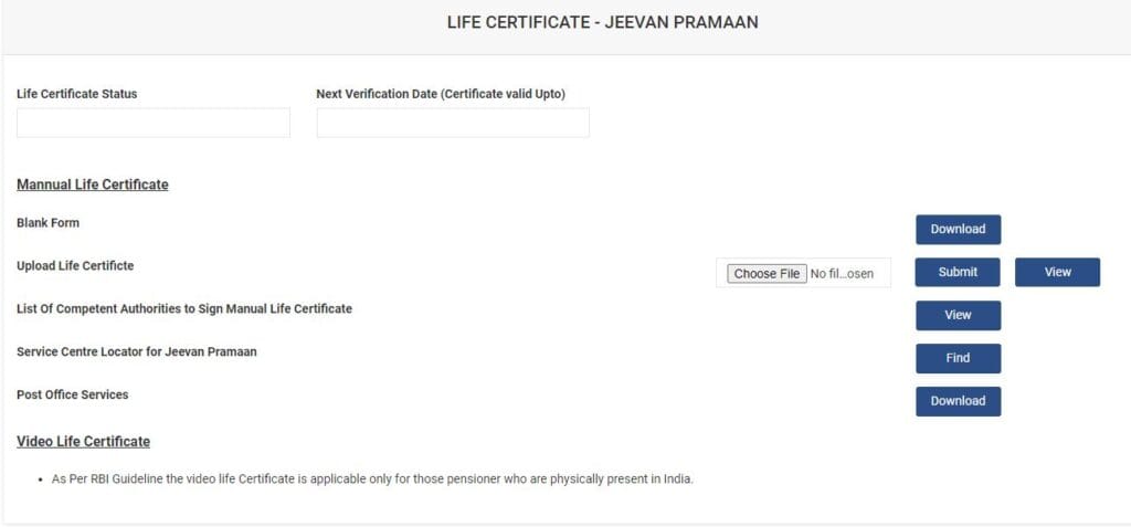 Rajasthan Teachers Web Portal LIFE CERTIFICATE - JEEVAN PRAMAAN