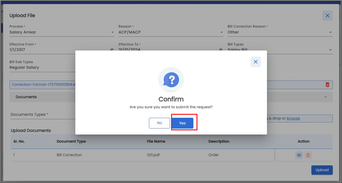 Salary Arrear Bill in ifms 3.0